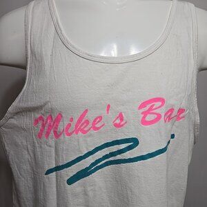 VTG Mike's Bar Single Stitch Tank Top Adult Size XL Neon Fruit of the Loom
